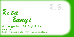 rita banyi business card